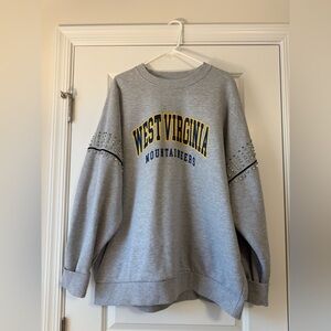 Gameday Couture• WVU studded sweatshirt